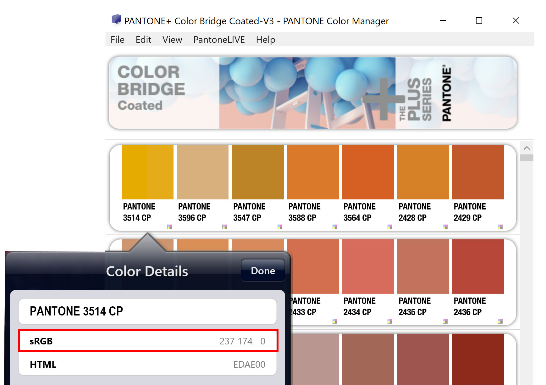 pantone color software